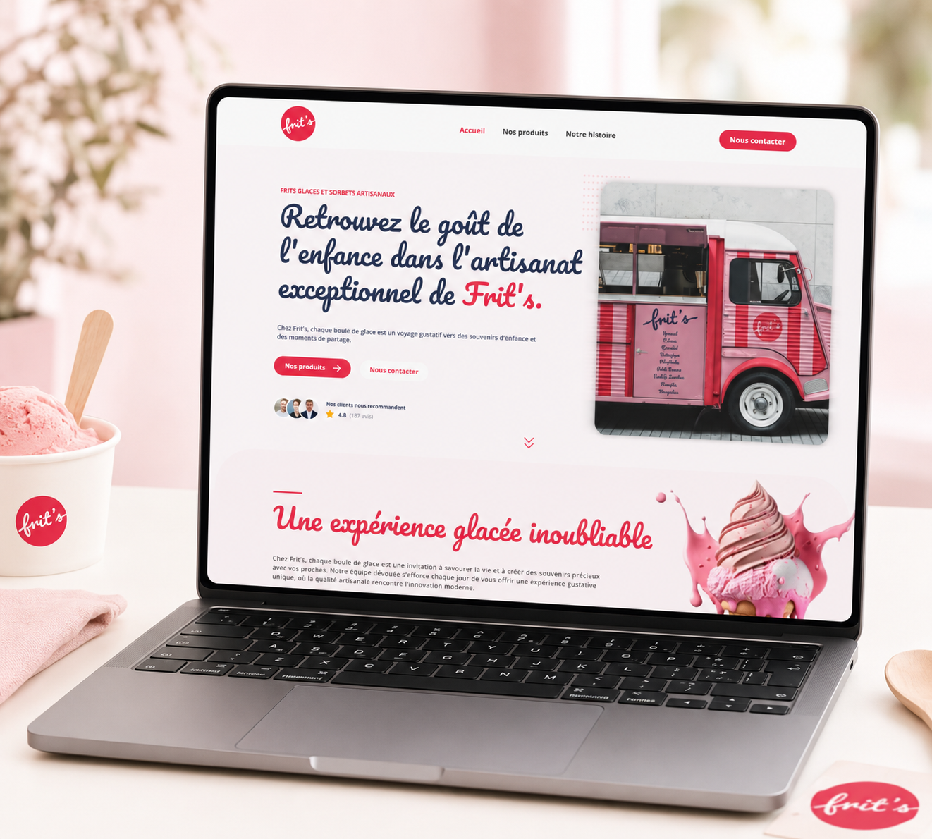Frit's — Conception et optimisation SEO d'un site web pour un artisan glacier