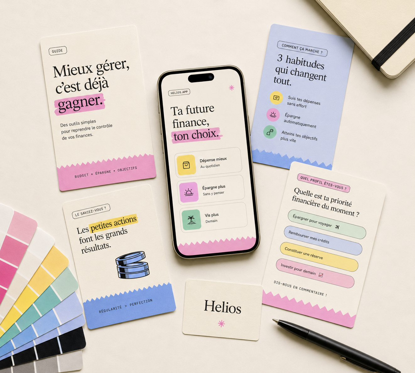 Mise en page structurée pour la grille Instagram