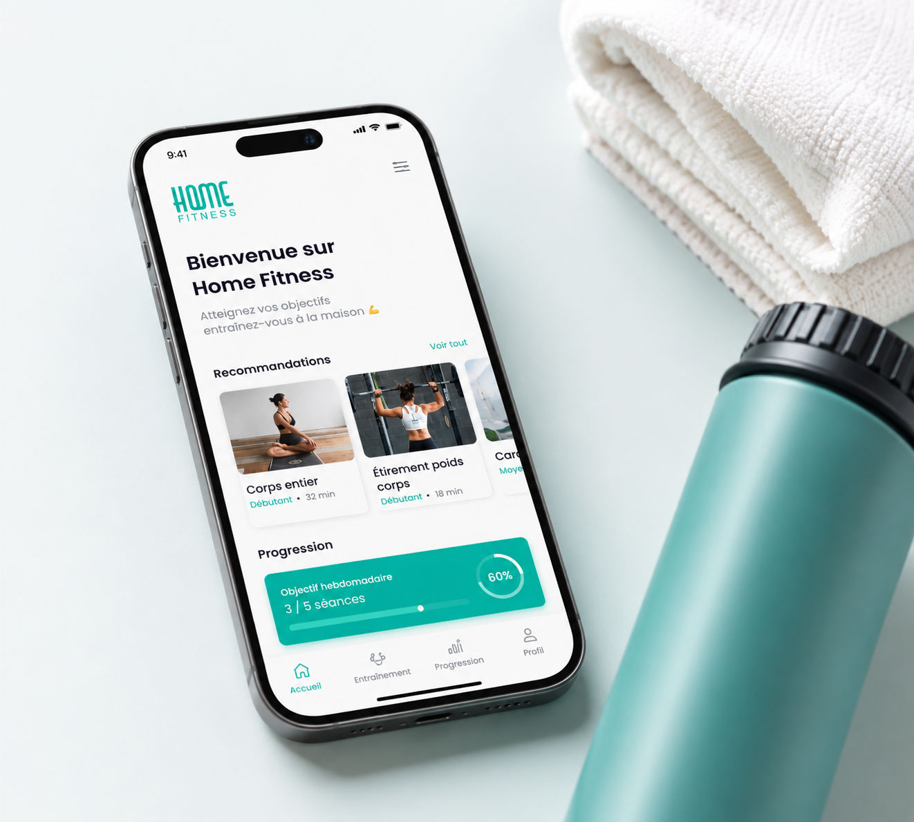 Home Fitness — Conception d'interface mobile pour l'application d'une salle de sport