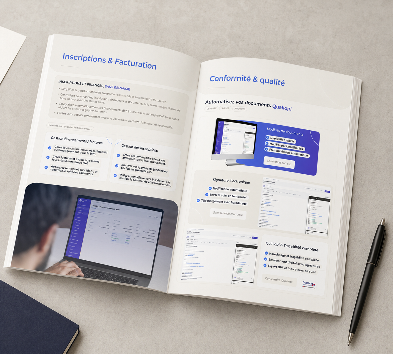 Design des modules CRM et planification des sessions